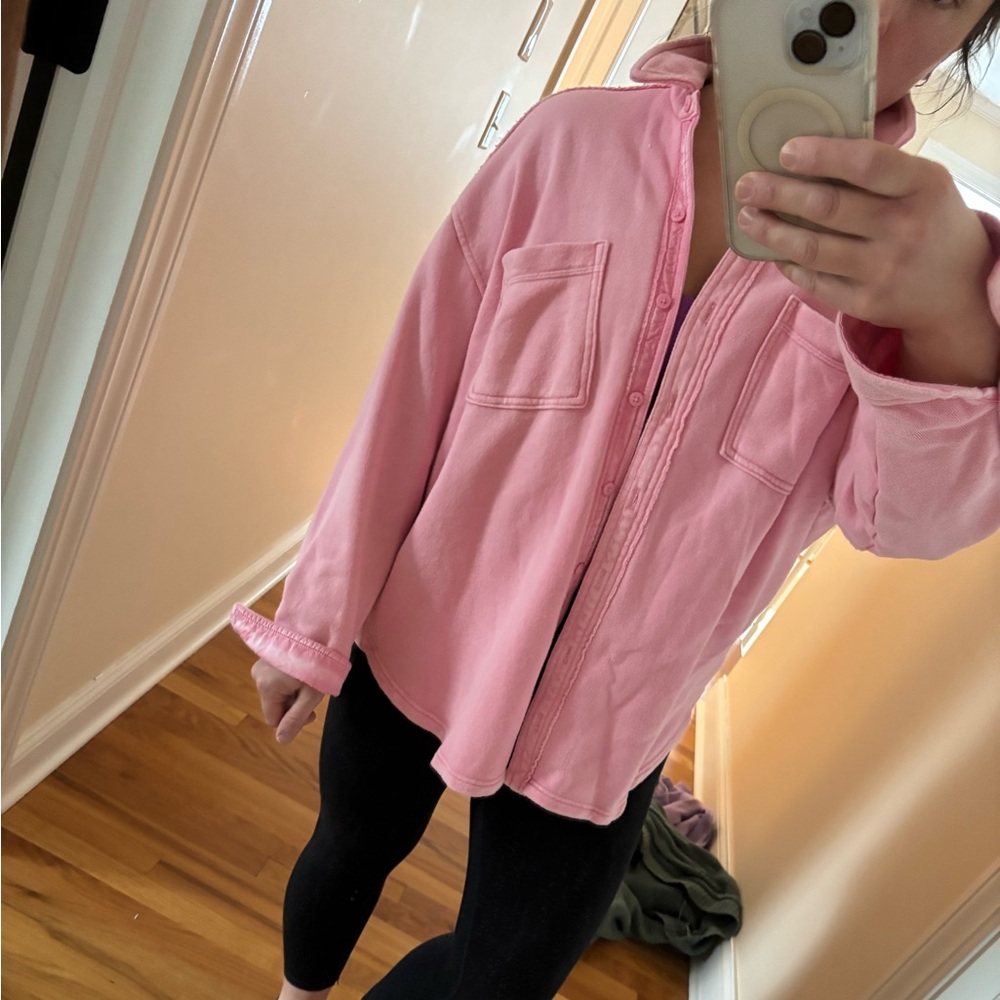 Pink Button-Up Shirt